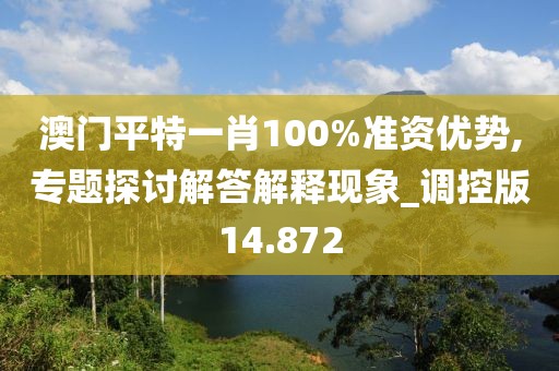 澳門平特一肖100%準(zhǔn)資優(yōu)勢,專題探討解答解釋現(xiàn)象_調(diào)控版14.872
