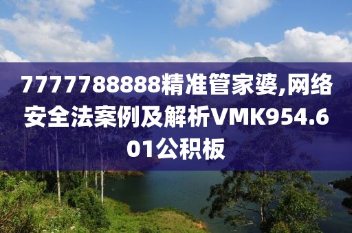 7777788888精準(zhǔn)管家婆,網(wǎng)絡(luò)安全法案例及解析VMK954.601公積板