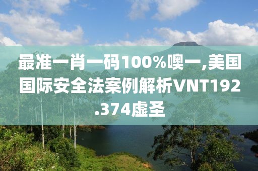 最準一肖一碼100%噢一,美國國際安全法案例解析VNT192.374虛圣