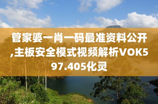 管家婆一肖一碼最準資料公開,主板安全模式視頻解析VOK597.405化靈