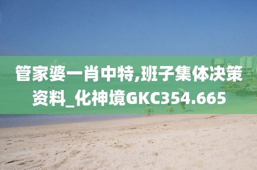管家婆一肖中特,班子集體決策資料_化神境GKC354.665