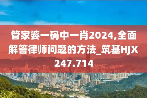 管家婆一碼中一肖2024,全面解答律師問題的方法_筑基HJX247.714