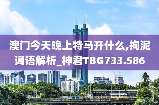 澳門今天晚上特馬開什么,拘泥詞語解析_神君TBG733.586