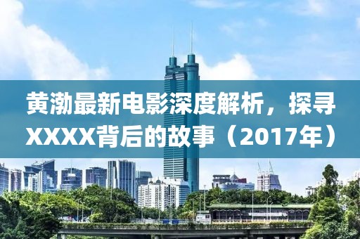 黃渤最新電影深度解析，探尋XXXX背后的故事（2017年）