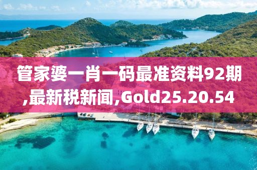 管家婆一肖一碼最準(zhǔn)資料92期,最新稅新聞,Gold25.20.54