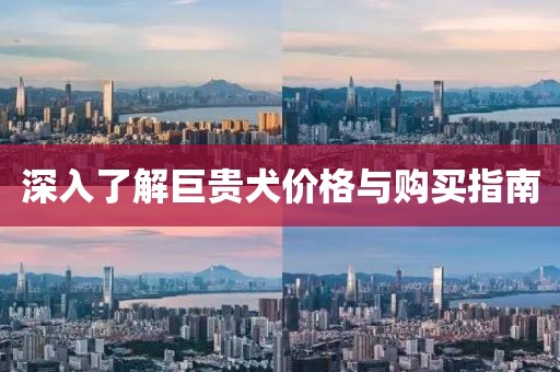 深入了解巨貴犬價(jià)格與購(gòu)買指南