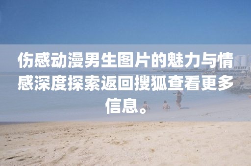 傷感動(dòng)漫男生圖片的魅力與情感深度探索返回搜狐查看更多信息。