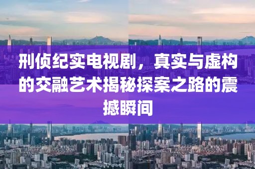 刑偵紀(jì)實(shí)電視劇，真實(shí)與虛構(gòu)的交融藝術(shù)揭秘探案之路的震撼瞬間