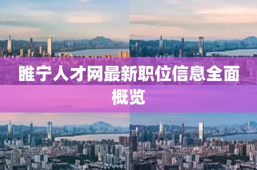 睢寧人才網(wǎng)最新職位信息全面概覽