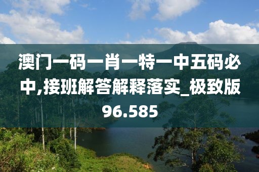 澳門一碼一肖一特一中五碼必中,接班解答解釋落實_極致版96.585