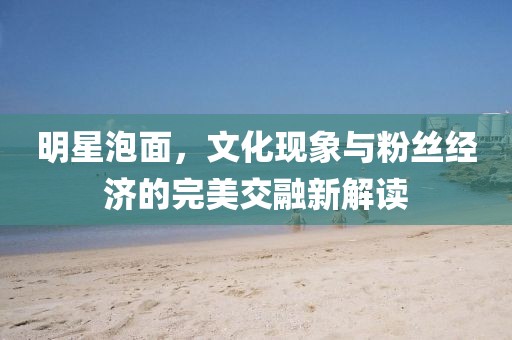 明星泡面，文化現(xiàn)象與粉絲經(jīng)濟(jì)的完美交融新解讀