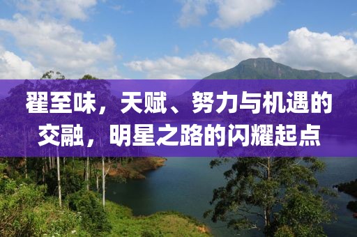 翟至味，天賦、努力與機遇的交融，明星之路的閃耀起點