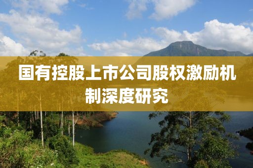 國(guó)有控股上市公司股權(quán)激勵(lì)機(jī)制深度研究