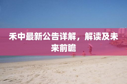 禾中最新公告詳解，解讀及未來前瞻