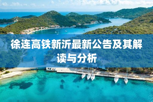 徐連高鐵新沂最新公告及其解讀與分析
