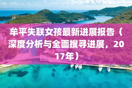 牟平失聯(lián)女孩最新進(jìn)展報(bào)告（深度分析與全面搜尋進(jìn)展，2017年）