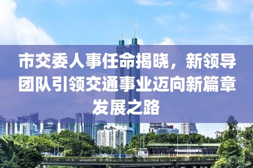 市交委人事任命揭曉，新領(lǐng)導(dǎo)團(tuán)隊(duì)引領(lǐng)交通事業(yè)邁向新篇章發(fā)展之路