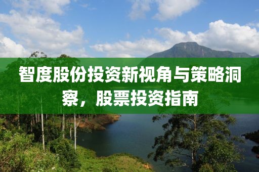 智度股份投資新視角與策略洞察，股票投資指南