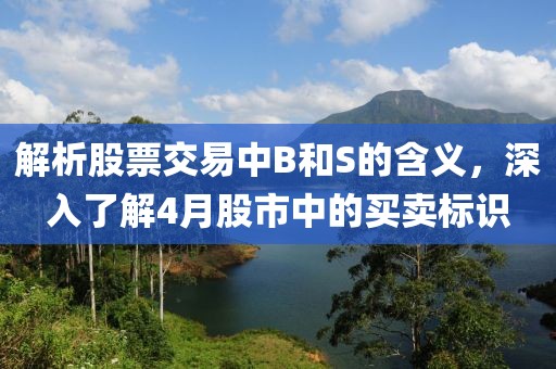 解析股票交易中B和S的含義，深入了解4月股市中的買賣標(biāo)識