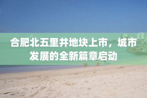 合肥北五里井地塊上市，城市發(fā)展的全新篇章啟動