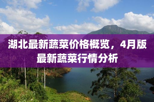 湖北最新蔬菜價(jià)格概覽，4月版最新蔬菜行情分析