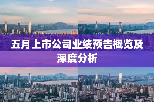 五月上市公司業(yè)績(jī)預(yù)告概覽及深度分析
