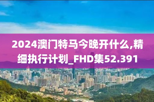 2024澳門特馬今晚開什么,精細執(zhí)行計劃_FHD集52.391