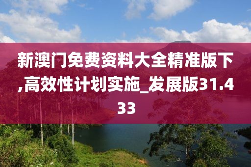 新澳門免費資料大全精準(zhǔn)版下,高效性計劃實施_發(fā)展版31.433