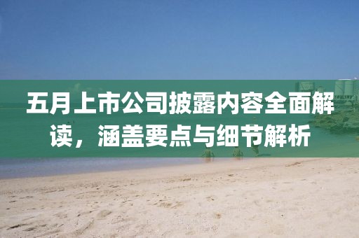 五月上市公司披露內(nèi)容全面解讀，涵蓋要點與細(xì)節(jié)解析