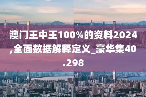 澳門王中王100%的資料2024,全面數(shù)據(jù)解釋定義_豪華集40.298