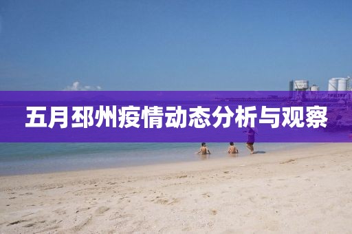 五月邳州疫情動態(tài)分析與觀察