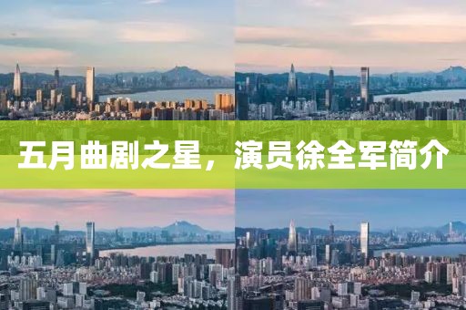 五月曲劇之星，演員徐全軍簡介