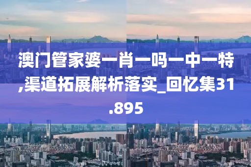 澳門管家婆一肖一嗎一中一特,渠道拓展解析落實_回憶集31.895