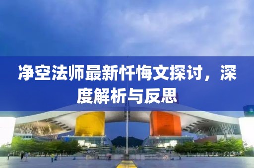 凈空法師最新懺悔文探討，深度解析與反思