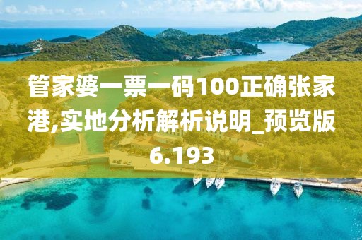 管家婆一票一碼100正確張家港,實地分析解析說明_預(yù)覽版6.193