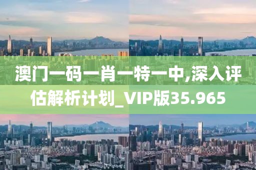 澳門一碼一肖一特一中,深入評估解析計劃_VIP版35.965