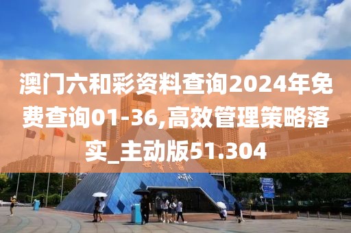澳門六和彩資料查詢2024年免費(fèi)查詢01-36,高效管理策略落實_主動版51.304