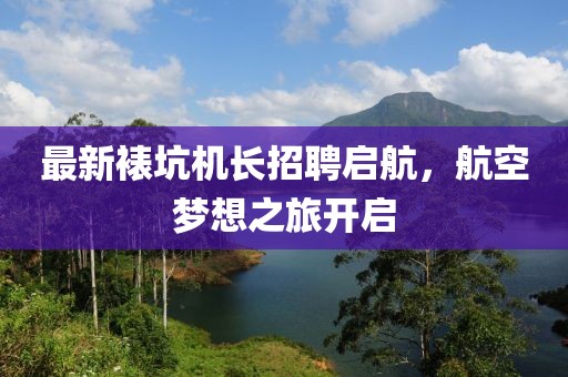 最新裱坑機(jī)長(zhǎng)招聘啟航，航空夢(mèng)想之旅開(kāi)啟