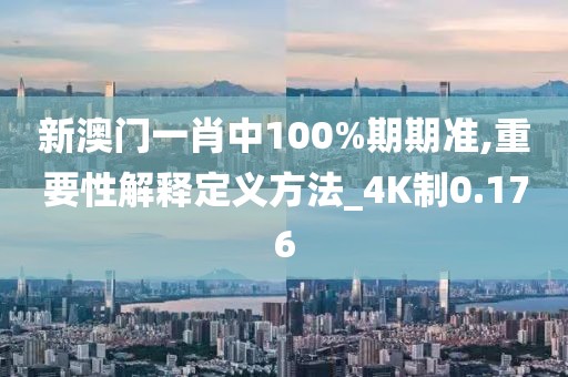 新澳門(mén)一肖中100%期期準(zhǔn),重要性解釋定義方法_4K制0.176