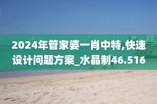 2024年管家婆一肖中特,快速設計問題方案_水晶制46.516