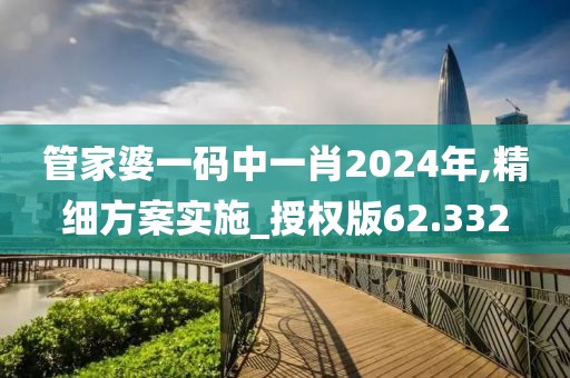 管家婆一碼中一肖2024年,精細(xì)方案實(shí)施_授權(quán)版62.332