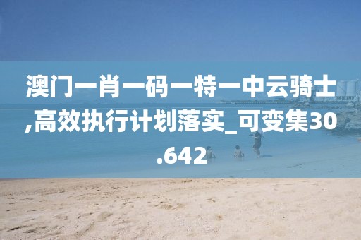 澳門一肖一碼一特一中云騎士,高效執(zhí)行計(jì)劃落實(shí)_可變集30.642