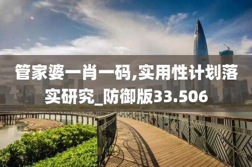 管家婆一肖一碼,實用性計劃落實研究_防御版33.506