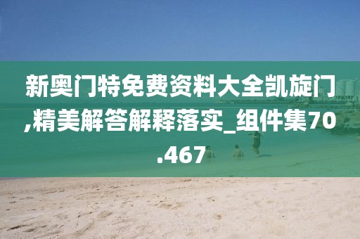 新奧門特免費資料大全凱旋門,精美解答解釋落實_組件集70.467