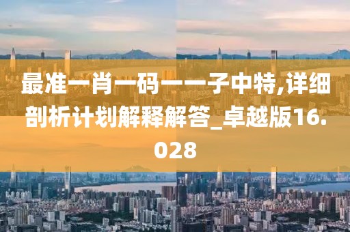 最準一肖一碼一一子中特,詳細剖析計劃解釋解答_卓越版16.028