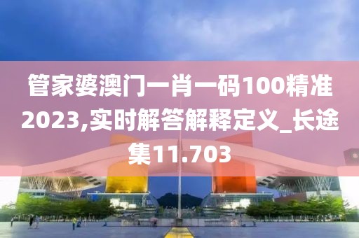 管家婆澳門一肖一碼100精準(zhǔn)2023,實(shí)時(shí)解答解釋定義_長途集11.703