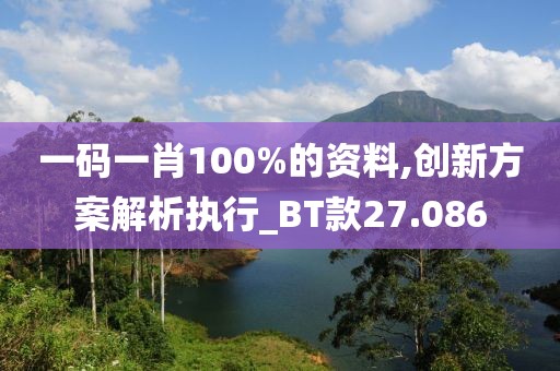 一碼一肖100%的資料,創(chuàng)新方案解析執(zhí)行_BT款27.086