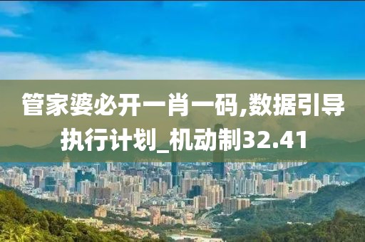 管家婆必開一肖一碼,數據引導執(zhí)行計劃_機動制32.41