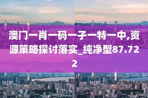澳門一肖一碼一孑一特一中,資源策略探討落實(shí)_純凈型87.722