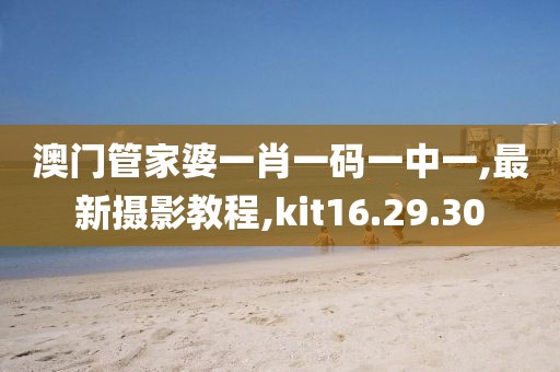 澳門管家婆一肖一碼一中一,最新攝影教程,kit16.29.30
